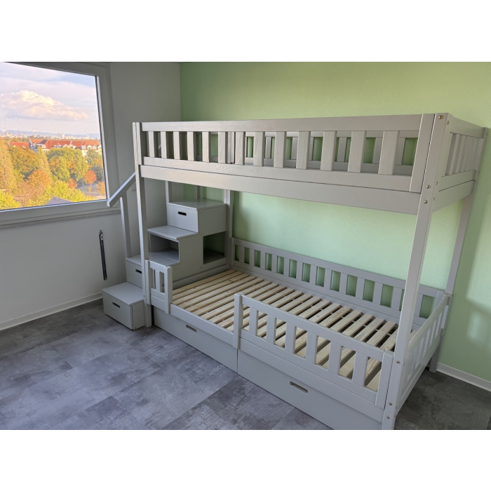 Etagenbett mit Treppe 100x200 cm für Kinder